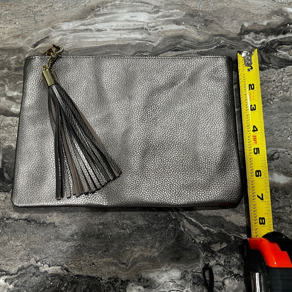 Clutch Handbag Bag Light bronze color with tassel NEW